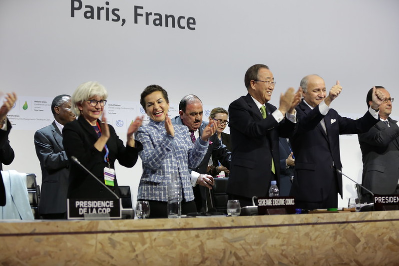 People at the UNFCCC konference in Paris 2015