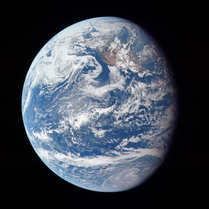 The Earth as seen from space.