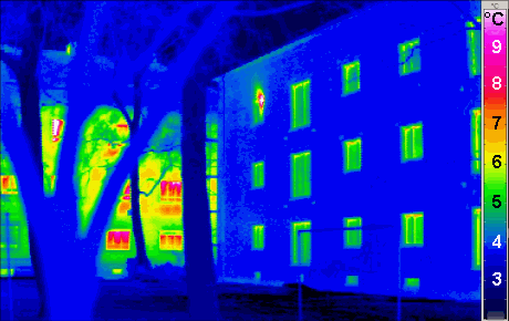 Passiivitalo säteilee lämpöä vähemmän kuin perinteinen talo