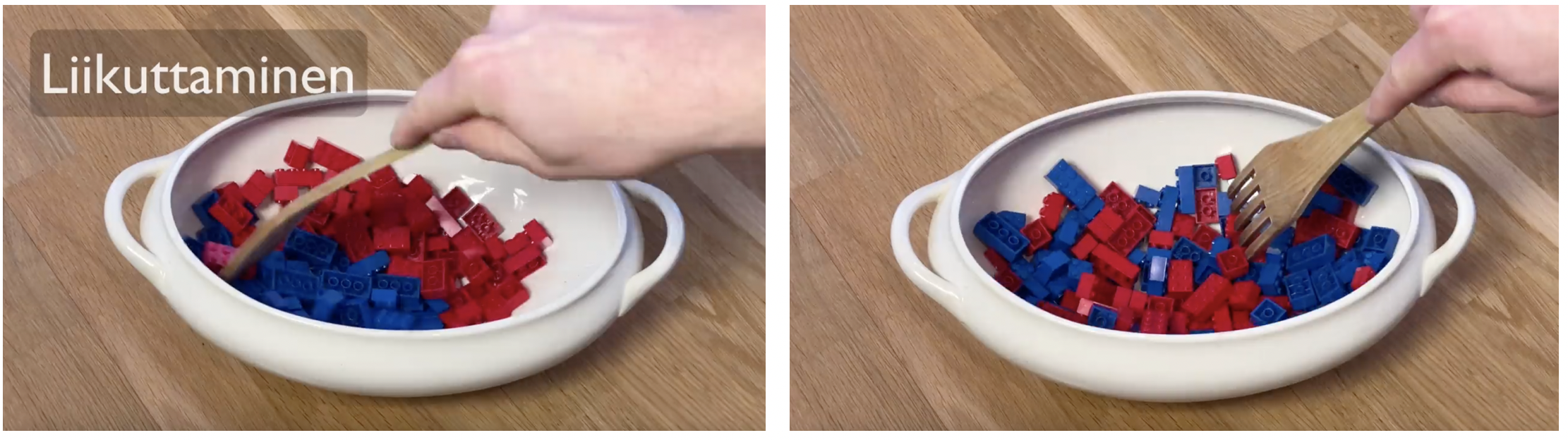 Legojen sekoittaminen