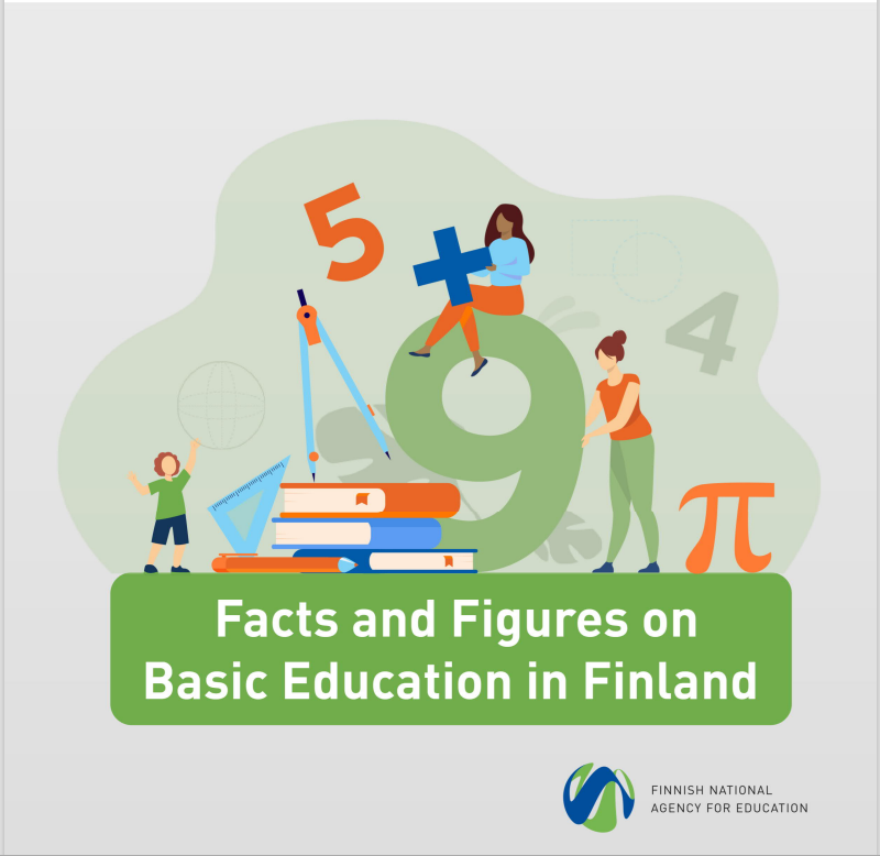 Cover picture of study material Facts and figures on Basic education in Finland